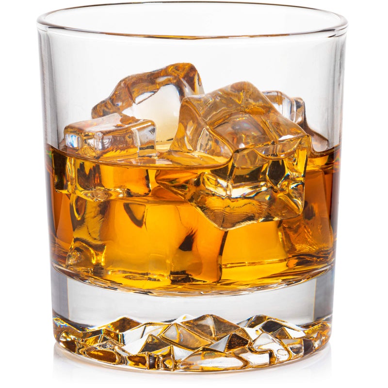 Obsidian Glassware Whiskey Glass Set of 4 with Brilliant Mountain Imprint. Perfect for Whiskey, Bourbon, Scotch and Cocktails. Classic Design with a Modern Touch. Best Large 11.5 Ounce Premium Tumblers. - Image 1